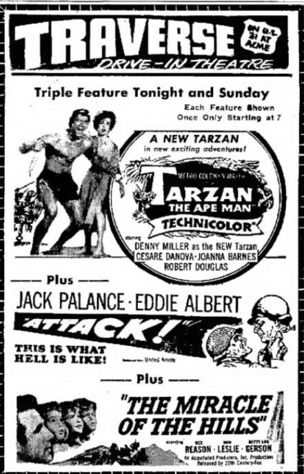 Traverse Drive-In Theatre - Sept 24 1960 Ad (newer photo)